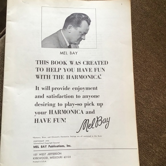 Vintage 1972 Mel Bay’s Fun With the Harmonica Instruction Music Sheet Book - Picture 6 of 8